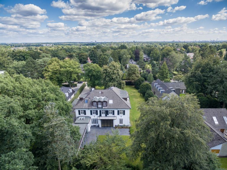 Im Auftrag eines Maklers, Luftansicht einer Villa, Hamburg
